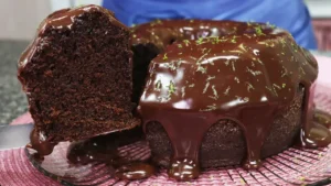 Bolo de Chocolate com Laranja Fofinho e Cremoso com Cacau 100%