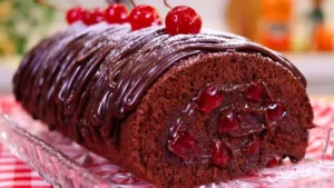 Rocambole de Chocolate com Cereja: Uma Receita Fofinha e Cheia de Sabor