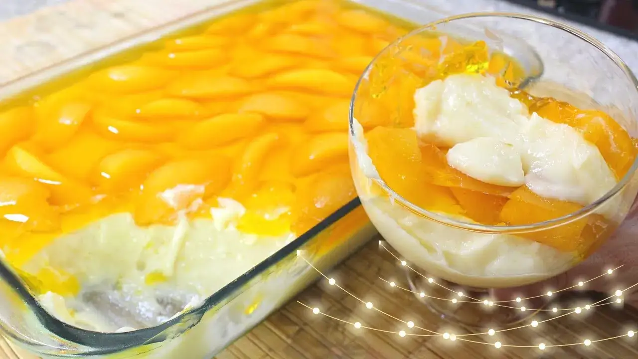 Sobremesa de Pêssego Cremoso: Receita Fácil e Refrescante para o Dia a Dia