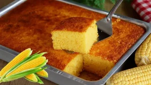 Bolo de Milho Fácil com Duas Espigas