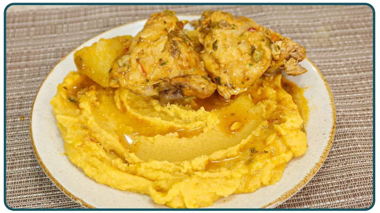 Polenta Cremosa Fácil de Fazer Fica muito Gostoso com Frango
