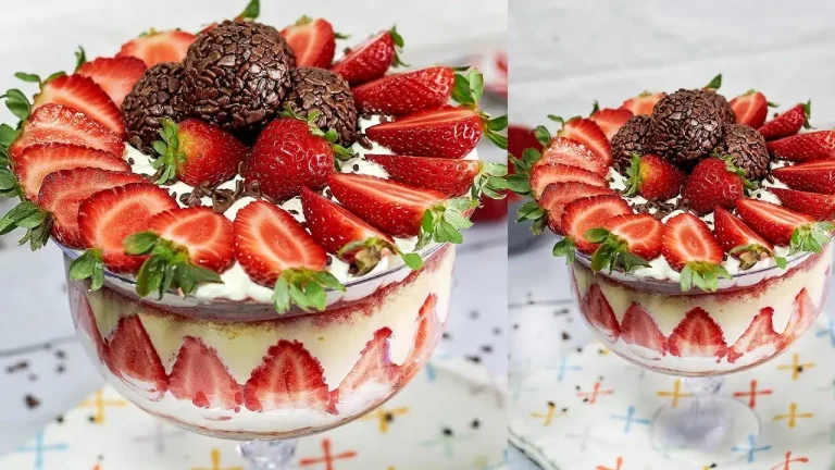Sobremesa de Morango com Brigadeiro de Leite Ninho e Mousse