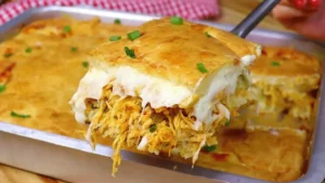Torta Salgada de Liquidificador com Frango e Requeijão que Desmancha na Boca