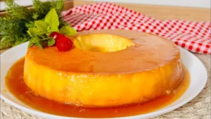 Pudim cremoso com leite em pó que surpreende