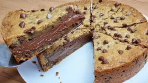 Torta cookie de Nutella fácil e deliciosa