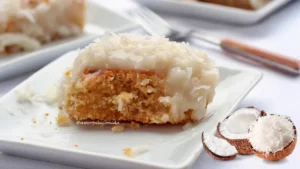Bolo Toalha Felpuda de Coco Bem Molhadinho e Fofinho
