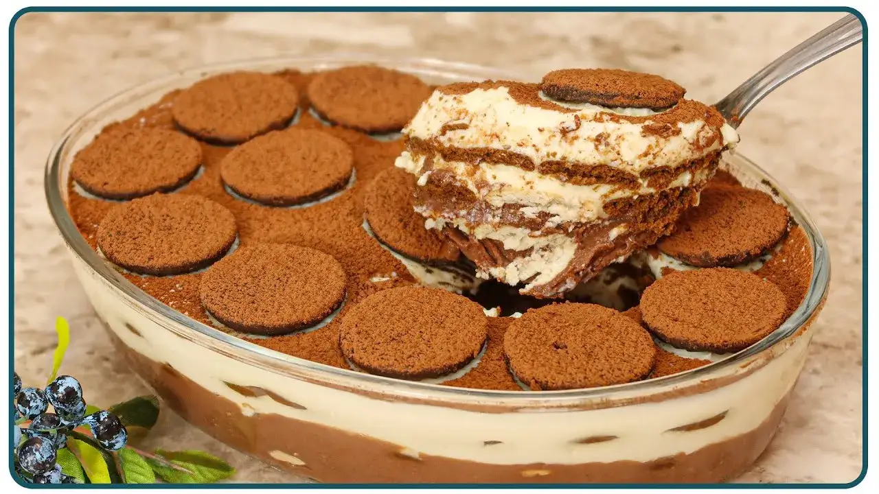 Pavê de Chocolate e Baunilha com Camadas Bem Cremosas