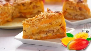Torta de Manga Fácil de Forno com Camadas Suculentas
