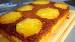 Bolo de Abacaxi Caramelizado Fofinho Feito no Forno