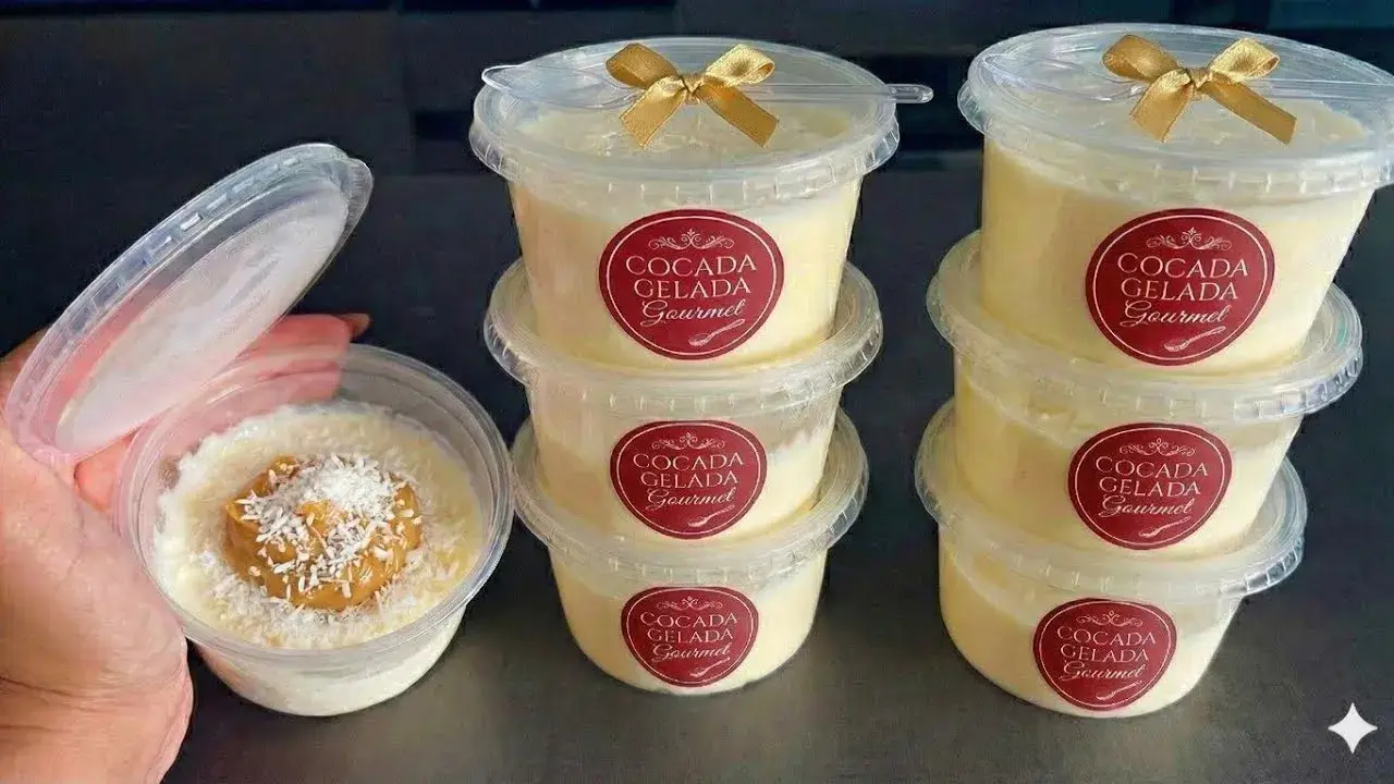 Cocada Gelada no Pote Fácil e Lucrativa para Vender no Verão