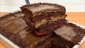Bolo gelado de chocolate fácil e cremoso para fazer sem batedeira