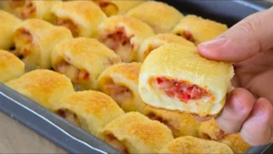 Enroladinho de Queijo e Presunto Fácil para Festa com Massa Simples