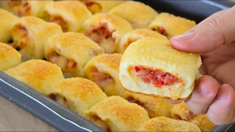 Enroladinho de Queijo e Presunto Fácil para Festa com Massa Simples