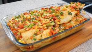 Filé de Merluza com Batatas Assado Fácil e Temperado no Forno