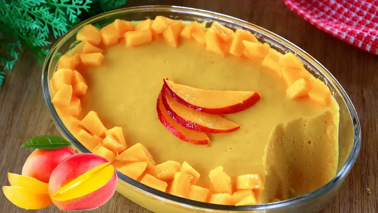 Mousse de Manga Cremoso e Refrescante Fácil de Fazer em Casa