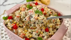 Salada Cremosa Proteica com Batata Assada e Molho de Ricota