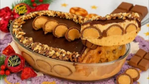 Pavê de Sonho de Valsa com Paçoca e Ganache que Vai Brilhar na Sua Ceia