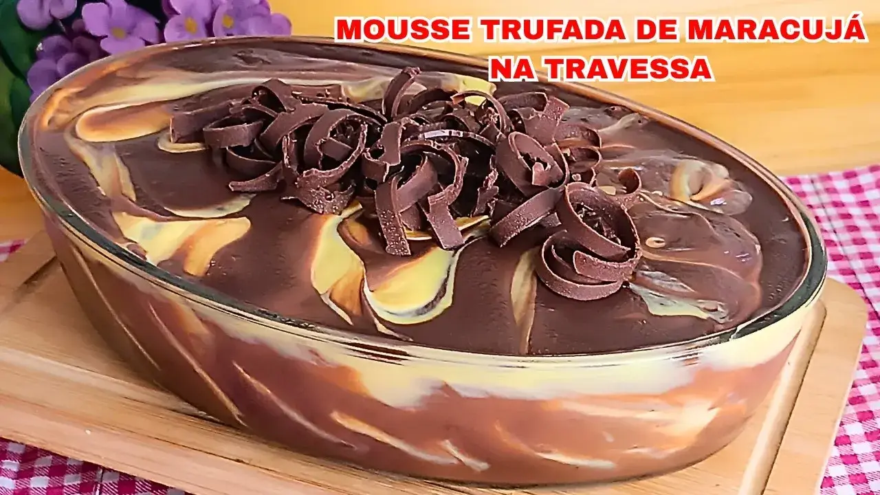 Sobremesa de Chocolate com Maracujá em 5 Minutos Cremosa e Fácil