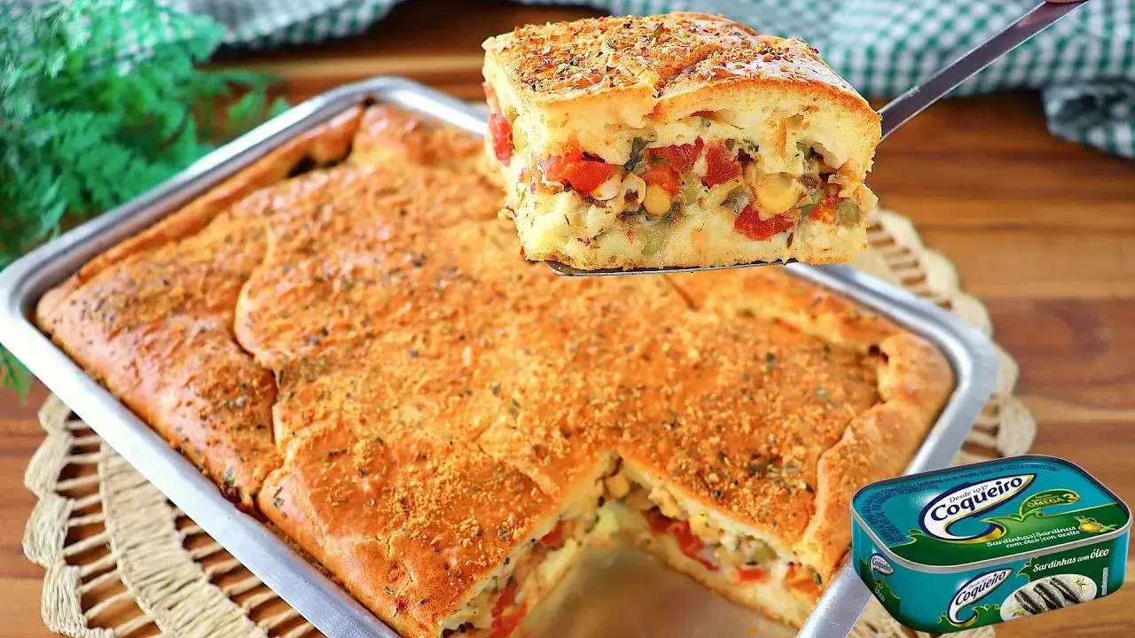 Torta de Sardinha de Liquidificador Fácil e Bem Recheada para o Lanche