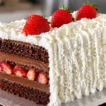 Bolo de Vitrine de 1 kg com Recheio Trufado de Chocolate e Morango